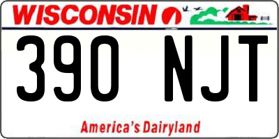 WI license plate 390NJT