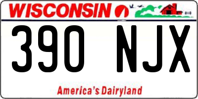 WI license plate 390NJX