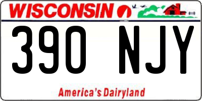 WI license plate 390NJY