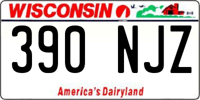 WI license plate 390NJZ