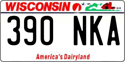 WI license plate 390NKA