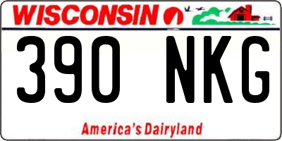 WI license plate 390NKG