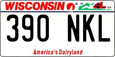 WI license plate 390NKL