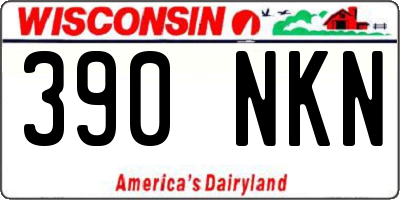 WI license plate 390NKN