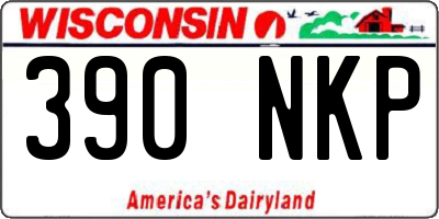 WI license plate 390NKP