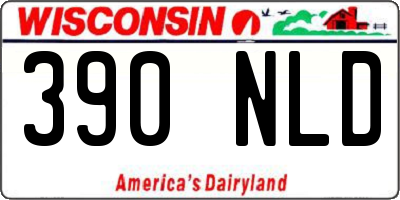 WI license plate 390NLD