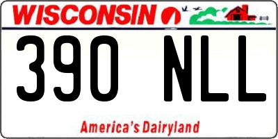 WI license plate 390NLL