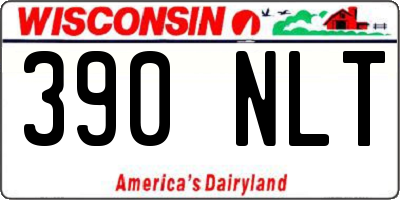 WI license plate 390NLT