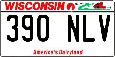 WI license plate 390NLV