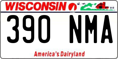WI license plate 390NMA