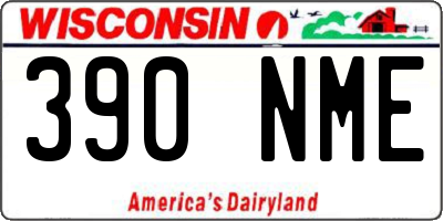 WI license plate 390NME