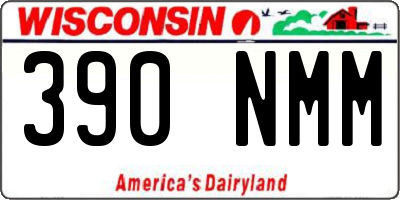 WI license plate 390NMM
