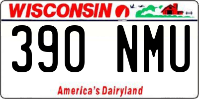 WI license plate 390NMU