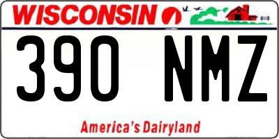 WI license plate 390NMZ