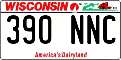 WI license plate 390NNC