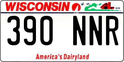 WI license plate 390NNR