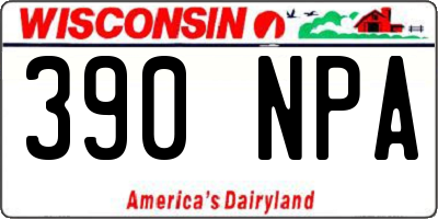 WI license plate 390NPA