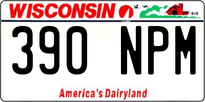 WI license plate 390NPM