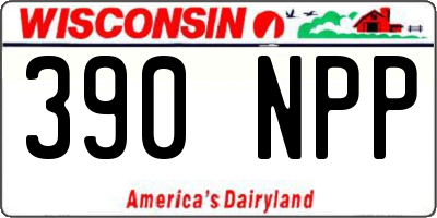 WI license plate 390NPP