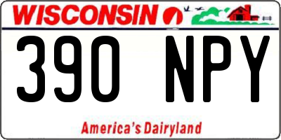 WI license plate 390NPY