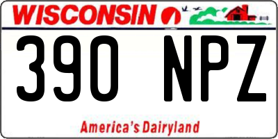 WI license plate 390NPZ