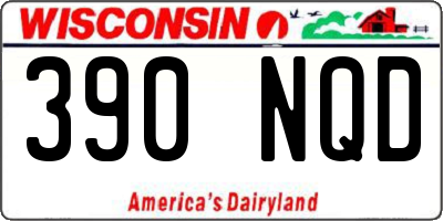WI license plate 390NQD