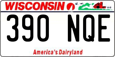 WI license plate 390NQE