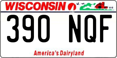 WI license plate 390NQF
