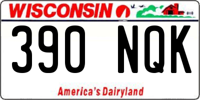 WI license plate 390NQK