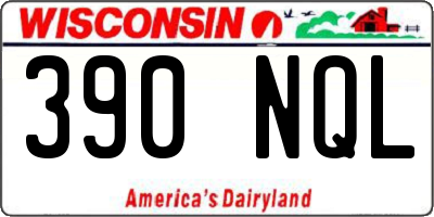 WI license plate 390NQL