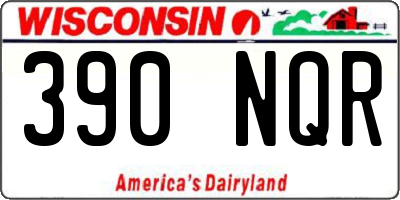 WI license plate 390NQR