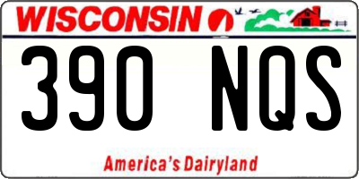 WI license plate 390NQS