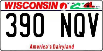 WI license plate 390NQV