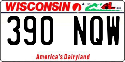 WI license plate 390NQW