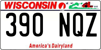 WI license plate 390NQZ