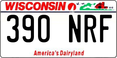 WI license plate 390NRF