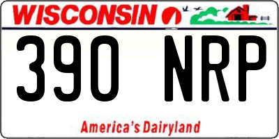 WI license plate 390NRP