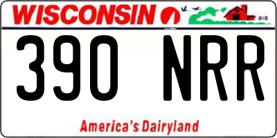 WI license plate 390NRR