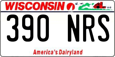 WI license plate 390NRS