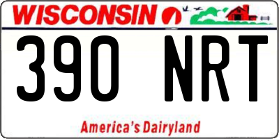 WI license plate 390NRT