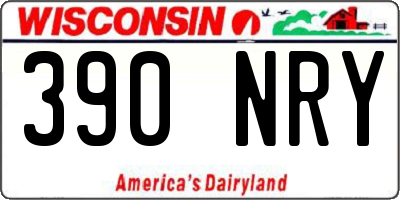 WI license plate 390NRY