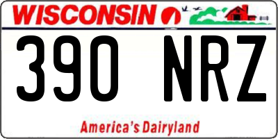 WI license plate 390NRZ