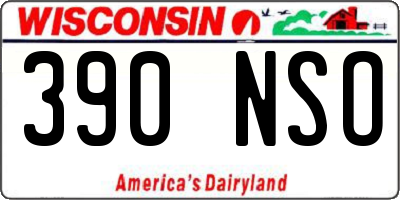 WI license plate 390NSO