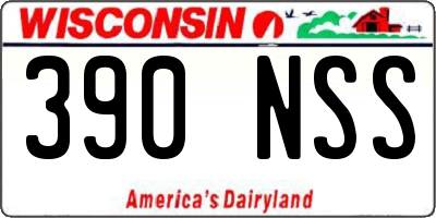 WI license plate 390NSS