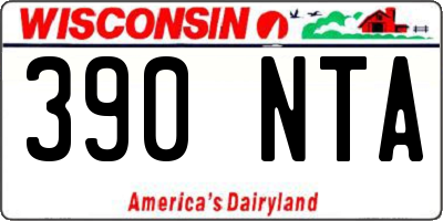 WI license plate 390NTA