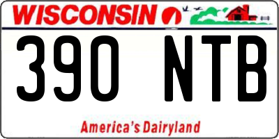 WI license plate 390NTB