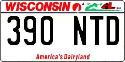 WI license plate 390NTD