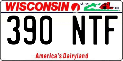 WI license plate 390NTF