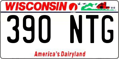 WI license plate 390NTG