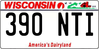 WI license plate 390NTI